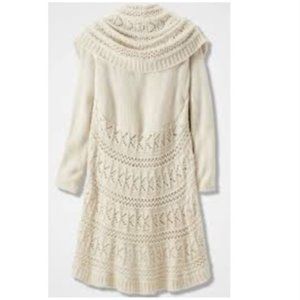 Coldwater Creek Openwork Wrap Cardigan Sweater Bohemian Chic Ivory Size 1X NWT
